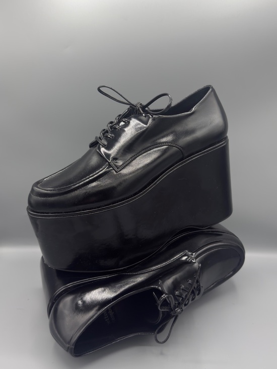Jeffrey Campbell Shoes - Jeffrey Campbell 🖤 Black Platform Lace-Up Shoes 7.5